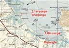 Cyclone Aivu storm surge map